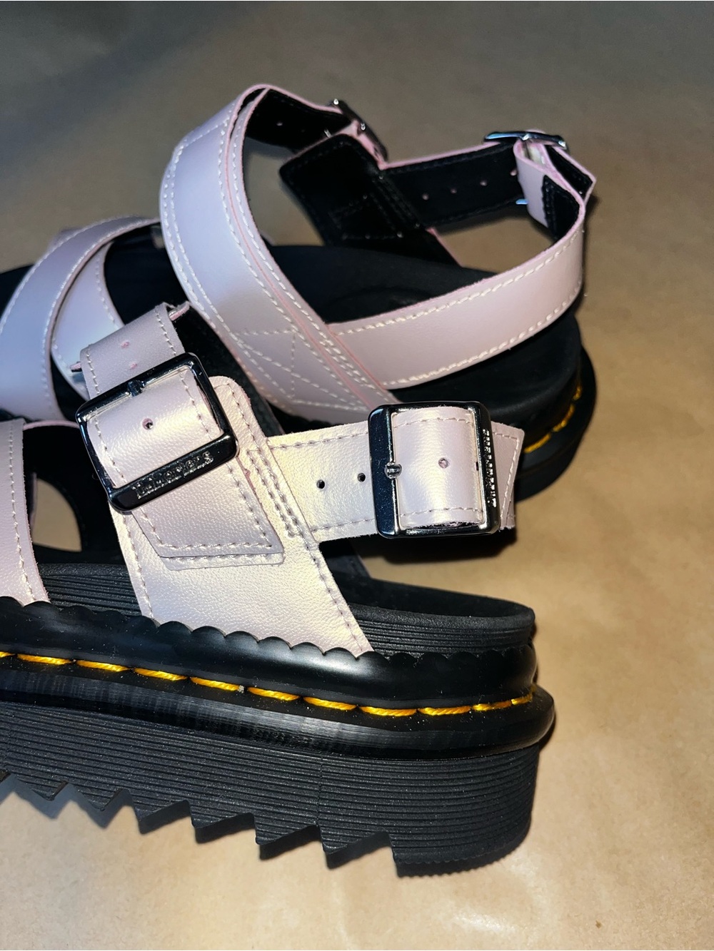NEW Dr. Martens Pink Holographic Sandals - Picture 7 of 9